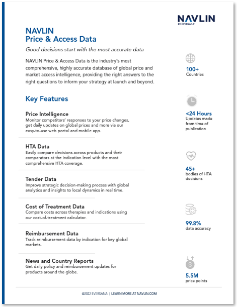 NAVLIN Price & Access Data Brochure